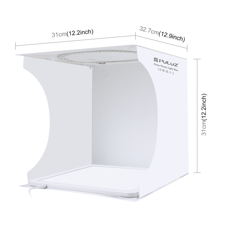 PULUZ 30cm Folding Ring Light Board Photo Lighting Studio Shooting Tent Box Kit Box with Shadowless Light Panel - free shipping - PMC TechLife - Order now!
