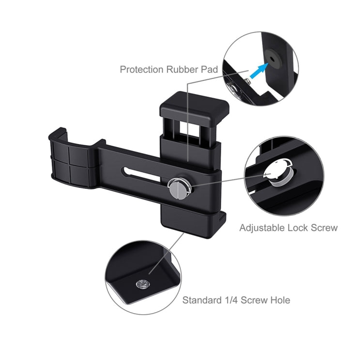 PULUZ Smartphone Fixing Clamp 1/4 inch Holder Mount Bracket + Grip Folding Tripod Mount Kits for DJI OSMO Pocket / Pocket 2 - Mount & Holder by PULUZ | Online Shopping South Africa | PMC TechLife | Buy Now Pay Later Mobicred