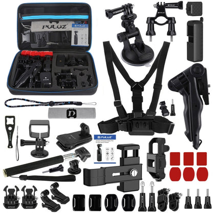 PULUZ 43 in 1 Accessories Total Ultimate Combo Kits for DJI Osmo Pocket with EVA Case (Chest Strap + Wrist Strap + Suction Cup Mount + 3-Way Pivot Arms + J-Hook Buckle + Grip Tripod Mount + Surface Mo ... orage Bag + Rec-mounts + Handlebar Mount + Wrench) -  by PULUZ | Online Shopping South Africa | PMC Jewellery