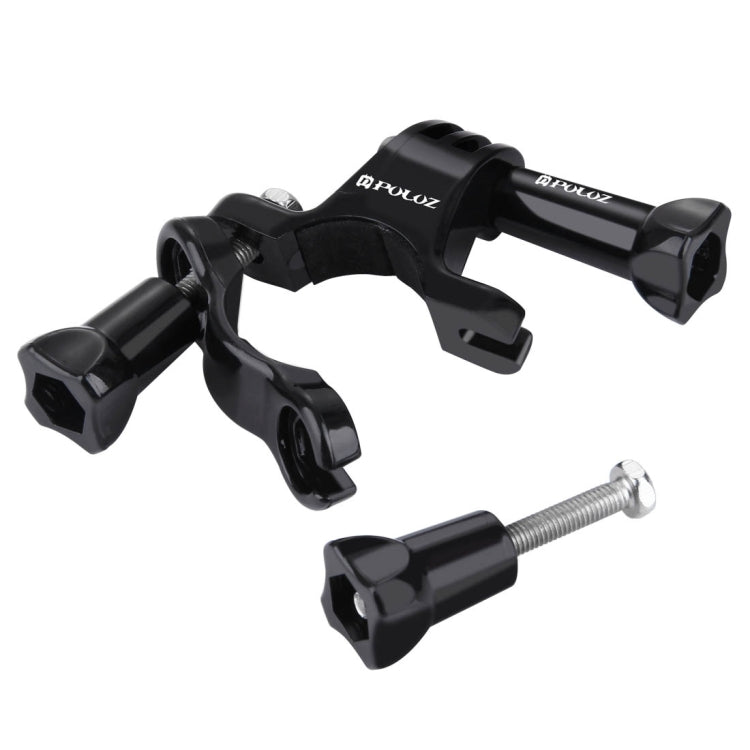 PULUZ Universal Bike Motorcycle Handlebar Mount with Screw for PULUZ Action Sports Cameras Jaws Flex Clamp Mount for GoPro, Insta360, DJI and Other Action Cameras(Black) - Bicycle Handlebar Mount by PULUZ | Online Shopping South Africa | PMC TechLife | Buy Now Pay Later Mobicred