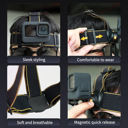 PULUZ Magnetic Quick-release Head Strap Harness Belt (Black) - Head Belt by PULUZ | Online Shopping South Africa | PMC Jewellery | Buy Now Pay Later Mobicred