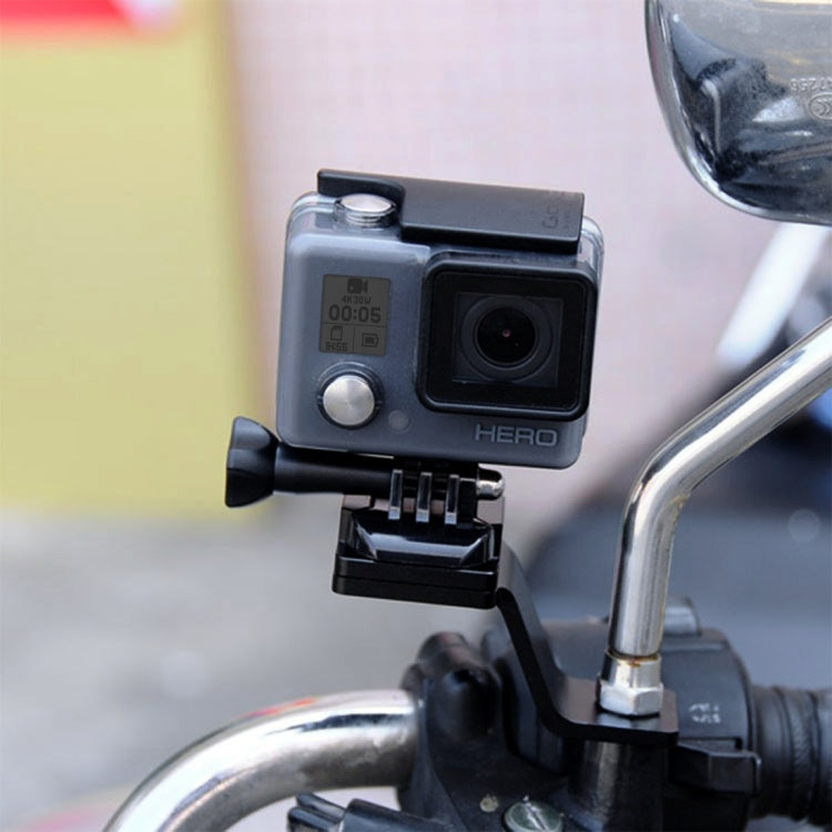 PULUZ Aluminum Alloy Motorcycle Fixed Holder Mount with Tripod Adapter & Screw for GoPro Hero12 Black / Hero11 /10 /9 /8 /7 /6 /5, Insta360 Ace / Ace Pro, DJI Osmo Action 4 and Other Action Cameras(Gold) - Holder by PULUZ | Online Shopping South Africa | PMC Jewellery | Buy Now Pay Later Mobicred