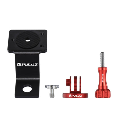 PULUZ Aluminum Alloy Motorcycle Fixed Holder Mount with Tripod Adapter & Screw for GoPro Hero12 Black / Hero11 /10 /9 /8 /7 /6 /5, Insta360 Ace / Ace Pro, DJI Osmo Action 4 and Other Action Cameras(Red) - Holder by PULUZ | Online Shopping South Africa | PMC Jewellery | Buy Now Pay Later Mobicred