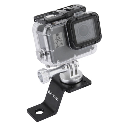 PULUZ Aluminum Alloy Motorcycle Fixed Holder Mount with Tripod Adapter & Screw for GoPro Hero12 Black / Hero11 /10 /9 /8 /7 /6 /5, Insta360 Ace / Ace Pro, DJI Osmo Action 4 and Other Action Cameras(Silver) - Holder by PULUZ | Online Shopping South Africa | PMC Jewellery | Buy Now Pay Later Mobicred