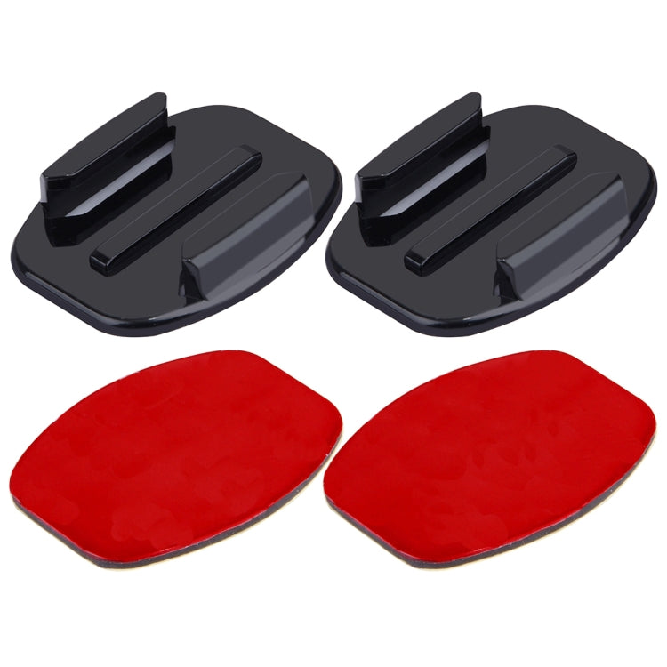 PULUZ 2 Flat Surface Mounts + 2 Adhesive Mount Stickers for PULUZ Action Sports Cameras Jaws Flex Clamp Mount for GoPro, Insta360, DJI and Other Action Cameras - Connection Mount by PULUZ | Online Shopping South Africa | PMC TechLife | Buy Now Pay Later Mobicred