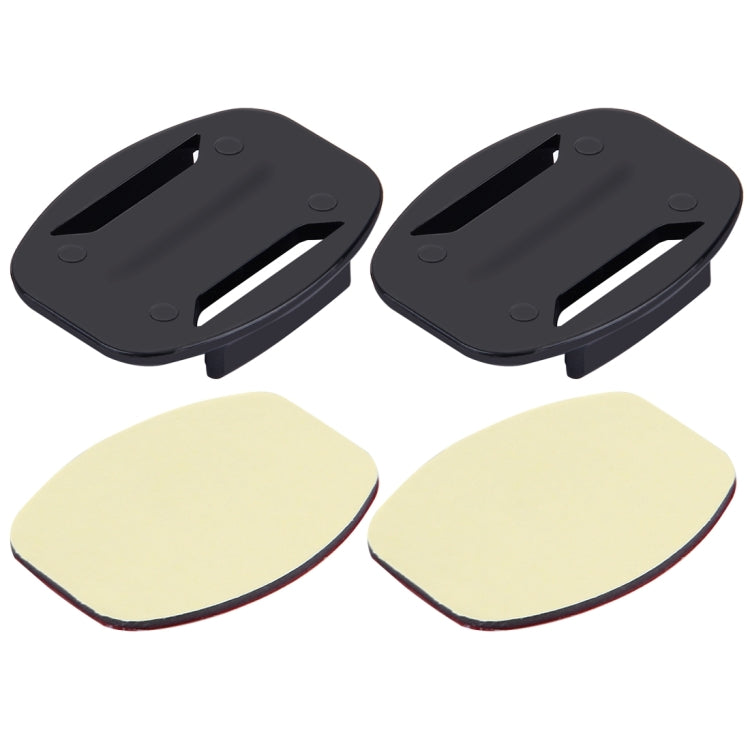 PULUZ 2 Flat Surface Mounts + 2 Adhesive Mount Stickers for PULUZ Action Sports Cameras Jaws Flex Clamp Mount for GoPro, Insta360, DJI and Other Action Cameras - Connection Mount by PULUZ | Online Shopping South Africa | PMC TechLife | Buy Now Pay Later Mobicred