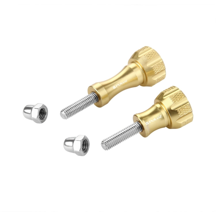 PULUZ CNC Aluminum Thumb Knob Stainless Bolt Nut Screw Set for GoPro Hero12 Black / Hero11 /10 /9 /8 /7 /6 /5, Insta360 Ace / Ace Pro, DJI Osmo Action 4 and Other Action Cameras(Gold) - free shipping - PMC TechLife - Order now!