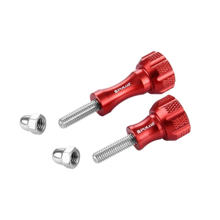 PULUZ CNC Aluminum Thumb Knob Stainless Bolt Nut Screw Set for GoPro Hero12 Black / Hero11 /10 /9 /8 /7 /6 /5, Insta360 Ace / Ace Pro, DJI Osmo Action 4 and Other Action Cameras(Red) - Screws by PULUZ | Online Shopping South Africa | PMC TechLife | Buy Now Pay Later Mobicred
