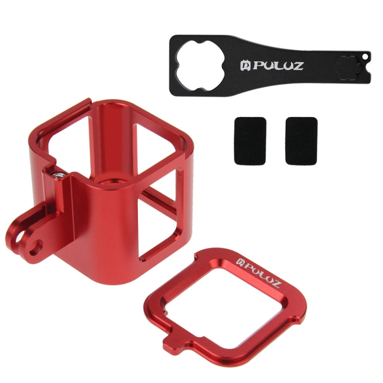 PULUZ Housing Shell CNC Aluminum Alloy Protective Cage with Insurance Frame for GoPro HERO5 Session /HERO4 Session /HERO Session(Red) - free shipping - PMC TechLife - Order now!