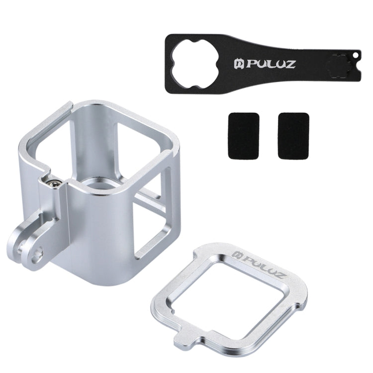 PULUZ Housing Shell CNC Aluminum Alloy Protective Cage with Insurance Frame for GoPro HERO5 Session /HERO4 Session /HERO Session(Silver) - Metal Cases by PULUZ | Online Shopping South Africa | PMC TechLife | Buy Now Pay Later Mobicred