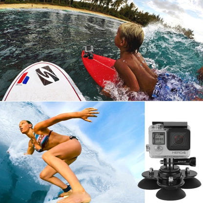 PULUZ Triangle Suction Cup Mount with Screw for GoPro Hero11 Black / HERO10 Black / HERO9 Black / HERO8 Black / HERO7 /6 /5 /5 Session /4 Session /4 /3+ /3 /2 /1, Xiaoyi and Other Action Cameras(Black) - Holder by PULUZ | Online Shopping South Africa | PMC Jewellery | Buy Now Pay Later Mobicred