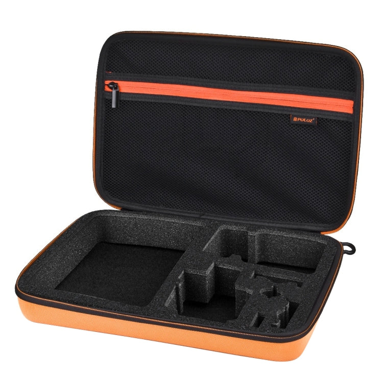 PULUZ Waterproof Carrying and Travel Case for for GoPro Hero12 Black / Hero11 /10 /9 /8 /7 /6 /5, Insta360 Ace / Ace Pro, DJI Osmo Action 4 and Other Action Cameras Accessories, Large Size: 32cm x 22cm x 7cm(Orange) - Carry Cases by PULUZ | Online Shopping South Africa | PMC Jewellery | Buy Now Pay Later Mobicred