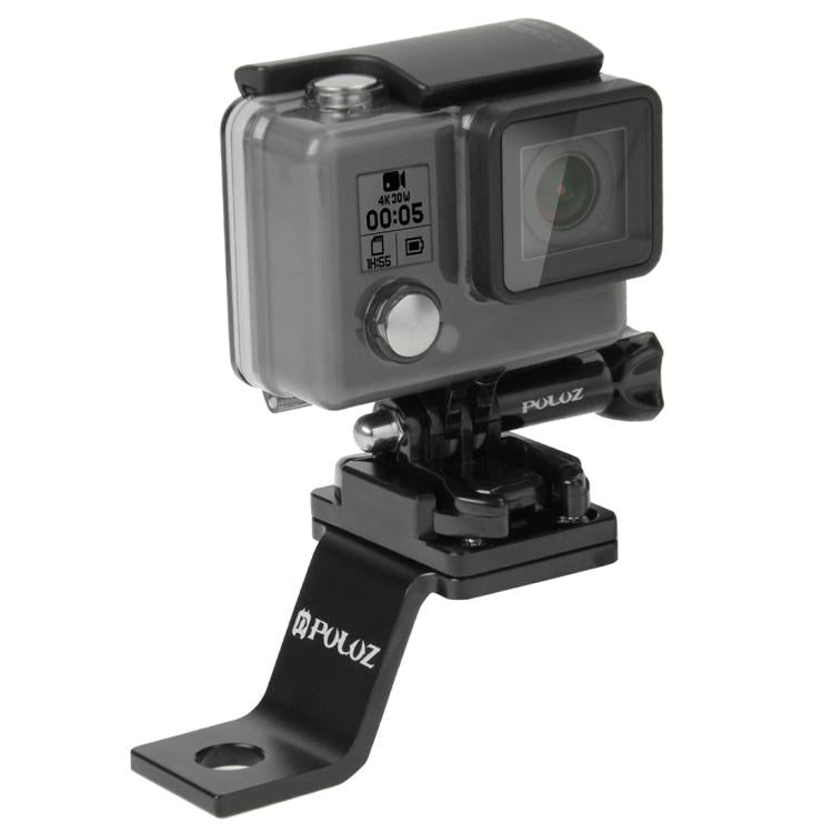 PULUZ Fixed Metal Motorcycle Holder Mount for GoPro, Insta360, DJI and Other Action Cameras(Black) - Holder by PULUZ | Online Shopping South Africa | PMC TechLife | Buy Now Pay Later Mobicred