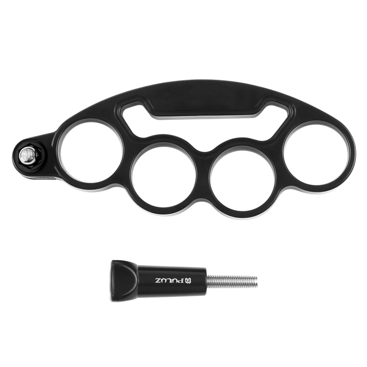 PULUZ Handheld Plastic Knuckles Fingers Grip Ring Monopod Tripod Mount with Thumb Screw for GoPro, Insta360, DJI and Other Action Cameras(Black) - Stabilizer Grip by PULUZ | Online Shopping South Africa | PMC TechLife | Buy Now Pay Later Mobicred