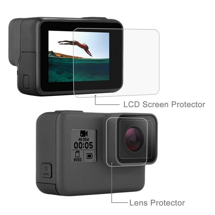 PULUZ  Lens HD Screen Protector + LCD Display Tempered Glass Film for GoPro HERO7 Black /HERO7 Silver / HERO7 White /6 /5 - Protective Film by PULUZ | Online Shopping South Africa | PMC Jewellery | Buy Now Pay Later Mobicred