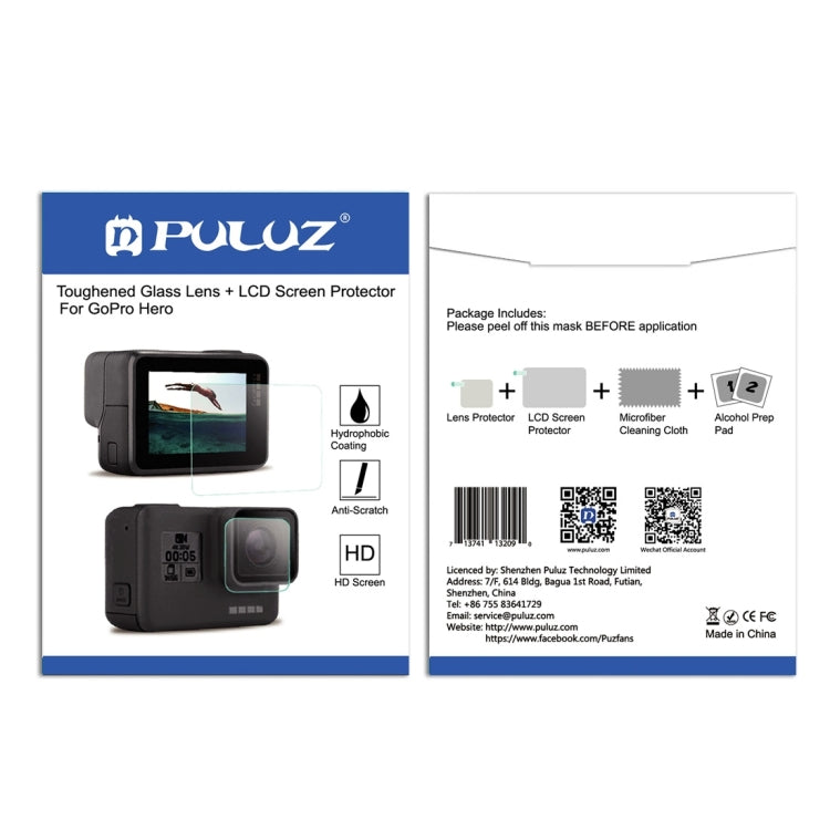 PULUZ  Lens HD Screen Protector + LCD Display Tempered Glass Film for GoPro HERO7 Black /HERO7 Silver / HERO7 White /6 /5 - Protective Film by PULUZ | Online Shopping South Africa | PMC Jewellery | Buy Now Pay Later Mobicred