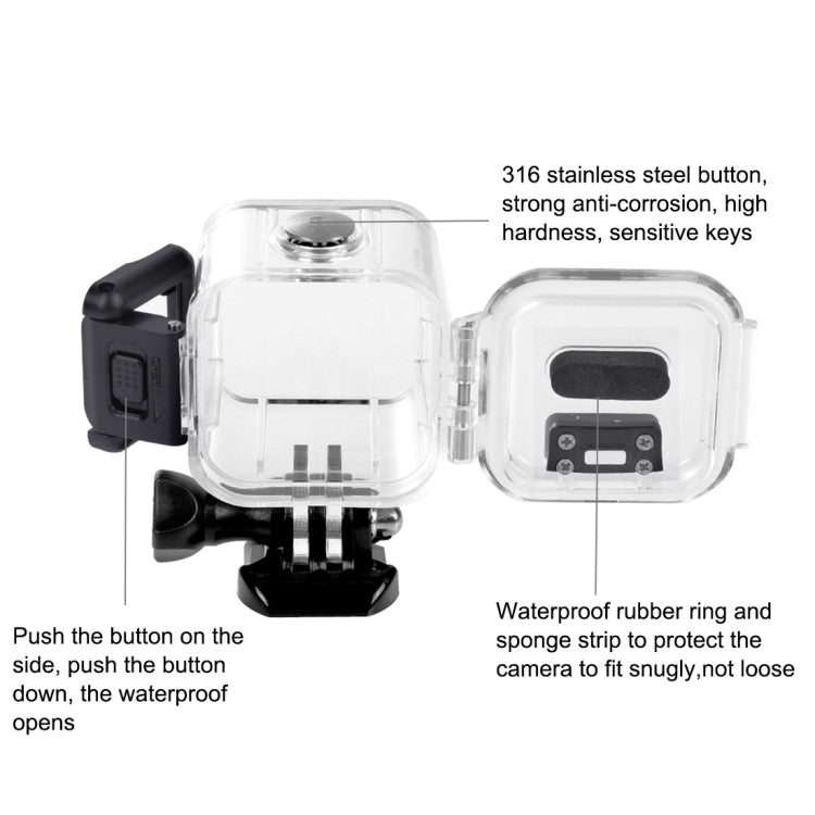 PULUZ 45m Underwater Waterproof Housing Diving Protective Case for GoPro HERO5 Session /HERO4 Session /HERO Session, with Buckle Basic Mount & Screw - Waterproof Cases by PULUZ | Online Shopping South Africa | PMC Jewellery | Buy Now Pay Later Mobicred