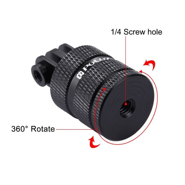 PULUZ 1/4 Inch Screw Hole Tripod Mount CNC Adapter for GoPro, Insta360, DJI and Other Action Cameras - free shipping - PMC TechLife - Order now!
