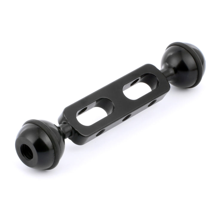 PULUZ 5.1 inch 13cm Aluminum Alloy Dual Balls Arm, Ball Diameter: 25mm(Black) - Diving Accessories by PULUZ | Online Shopping South Africa | PMC TechLife