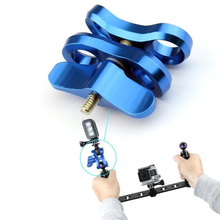 PULUZ Ball Clamp Close Hole Diving Camera Bracket CNC Aluminum Spring Flashlight Clamp for Diving Underwater Photography System(Blue) - Diving Accessories by PULUZ | Online Shopping South Africa | PMC TechLife | Buy Now Pay Later Mobicred