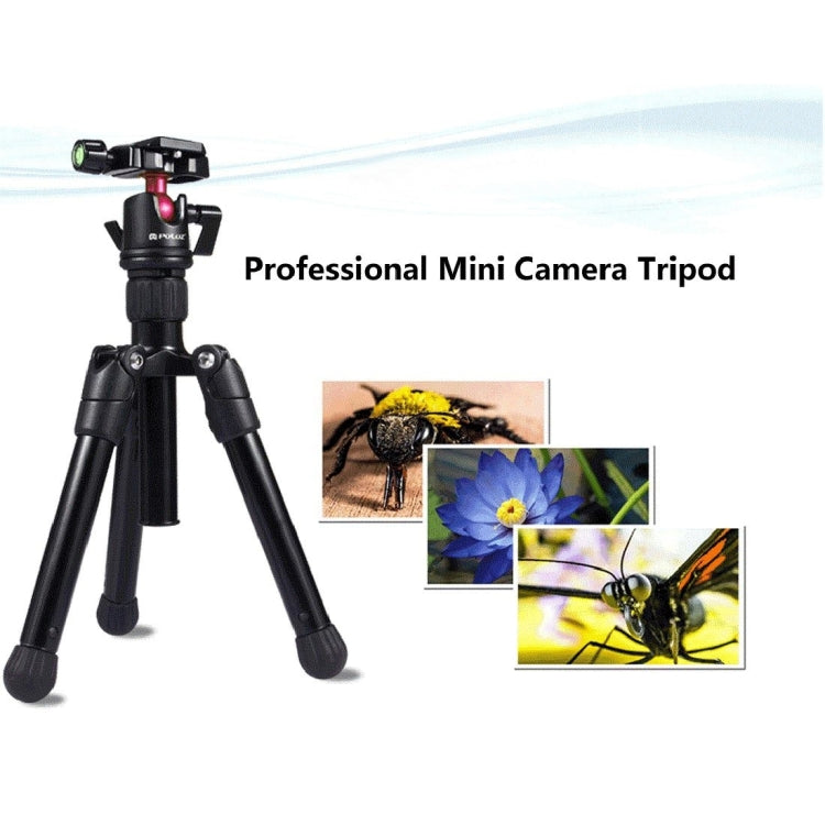 PULUZ  Pocket Mini Microspur Photos Magnesium Alloy Tripod Mount with 360 Degree Ball Head  for DSLR &  Digital Camera, Adjustable Height: 24.5-57cm, Load Max: 3kg - free shipping - PMc TechLife - Order now!