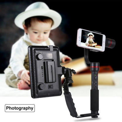 PULUZ L-Shape Bracket Handheld Grip Holder with Dual Side Cold Shoe Mounts for Video Light Flash, DSLR Camera - Hand Held Monopod by PULUZ | Online Shopping South Africa | PMC Jewellery