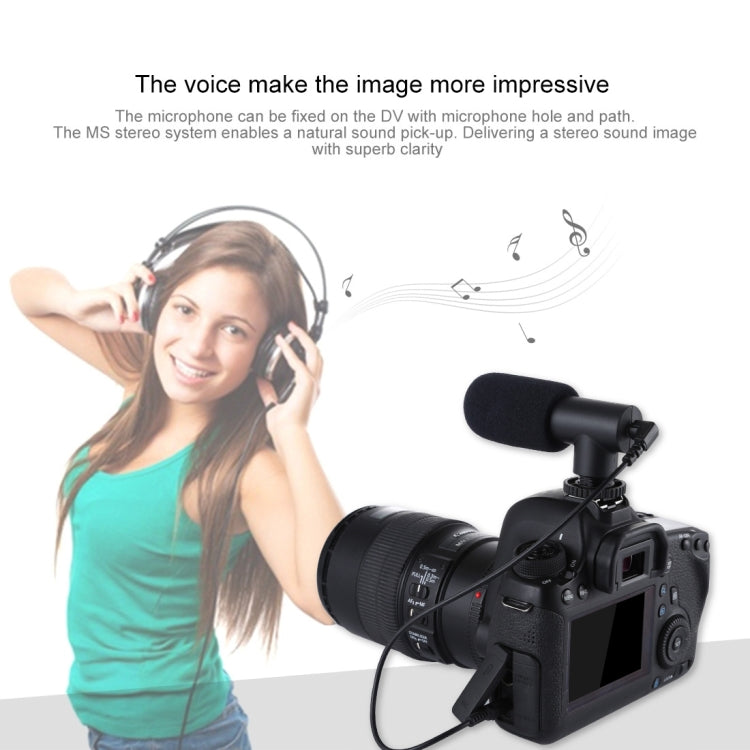 PULUZ 3.5mm Audio Stereo Recording Vlogging Professional Interview Microphone for DSLR & DV Camcorder, Smartphones - Camera Microphone by PULUZ | Online Shopping South Africa | PMC TechLife | Buy Now Pay Later Mobicred