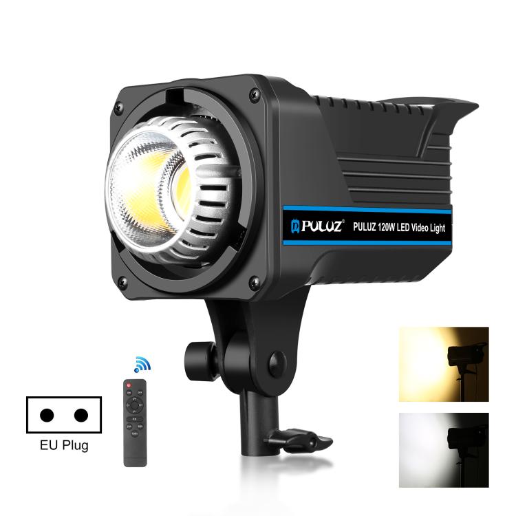 PULUZ 220V 120W Studio Video Light Dual Color Temperature Built-in Dissipate Heat System with Remote Control(EU Plug) - free shipping - PMC TechLife - Order now!