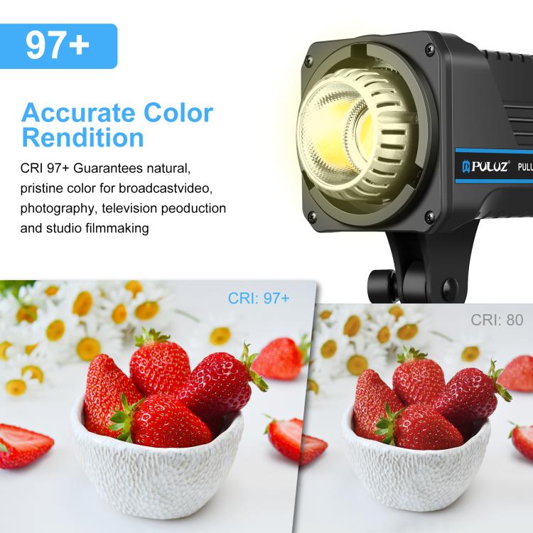 PULUZ 220V 120W Studio Video Light Dual Color Temperature Built-in Dissipate Heat System with Remote Control(US Plug) - free shipping - PMC TechLife - Order now!