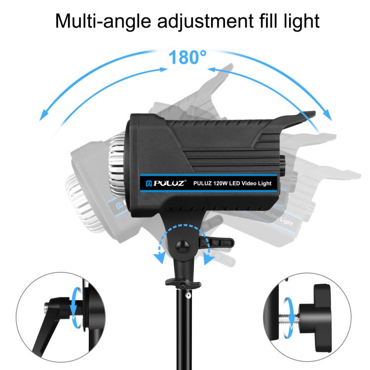 PULUZ 220V 120W Studio Video Light Dual Color Temperature Built-in Dissipate Heat System with Remote Control(US Plug) - free shipping - PMC TechLife - Order now!