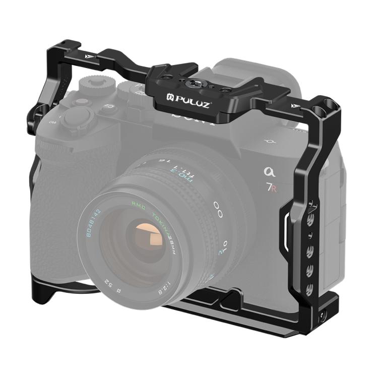 PULUZ Metal Camera Cage Stabilizer Rig for Sony A7 IV / ILCE-7M4 / A7M4 / A7M3 / A7R3  / A7R III / A7R5(Black) - free shipping - PMC TechLife - Order now!