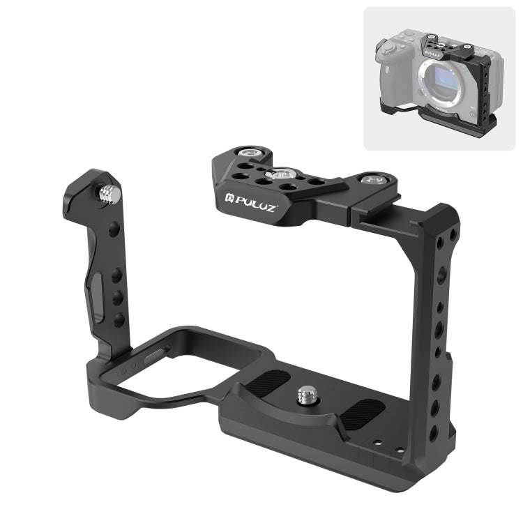 For Sony ILME-FX30 / FX3 PULUZ Metal Camera Cage Stabilizer Rig with NOTA Slider(Black) - Camera Cage by PULUZ | Online Shopping South Africa | PMC Jewellery | Buy Now Pay Later Mobicred