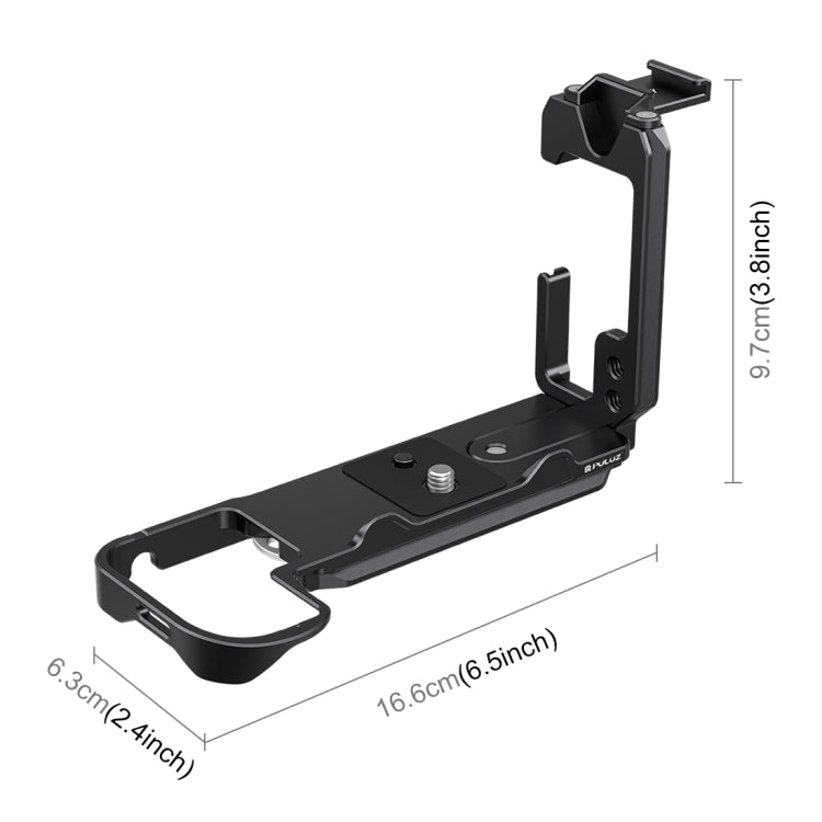 For Nikon Z6III / Z6II PULUZ 1/4 inch Vertical Shoot Quick Release L Plate Bracket Base Holder (Black) - L-Bracket by PULUZ | Online Shopping South Africa | PMC TechLife | Buy Now Pay Later Mobicred