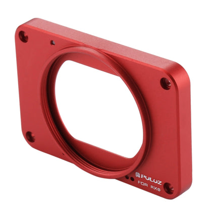 PULUZ Aluminum Alloy Front Panel + 37mm UV Filter Lens + Lens Sunshade for Sony RX0 / RX0 II, with Screws and Screwdrivers(Red) - Lens Cover by PULUZ | Online Shopping South Africa | PMC Jewellery | Buy Now Pay Later Mobicred