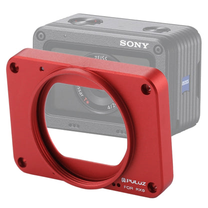 PULUZ Aluminum Alloy Front Panel + 37mm UV Filter Lens + Lens Sunshade for Sony RX0 / RX0 II, with Screws and Screwdrivers(Red) - Lens Cover by PULUZ | Online Shopping South Africa | PMC Jewellery | Buy Now Pay Later Mobicred