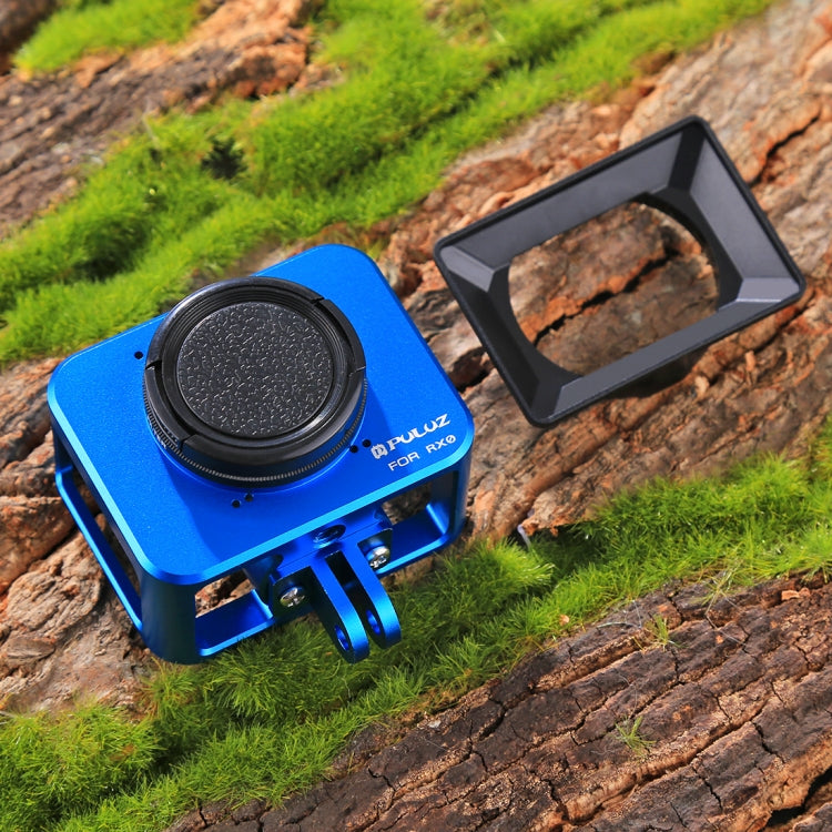 PULUZ for Sony RX0 Aluminum Alloy Protective Cage + 37mm UV Filter Lens + Lens Sunshade with Screws and Screwdrivers(Blue) - Metal Cases by PULUZ | Online Shopping South Africa | PMC TechLife | Buy Now Pay Later Mobicred