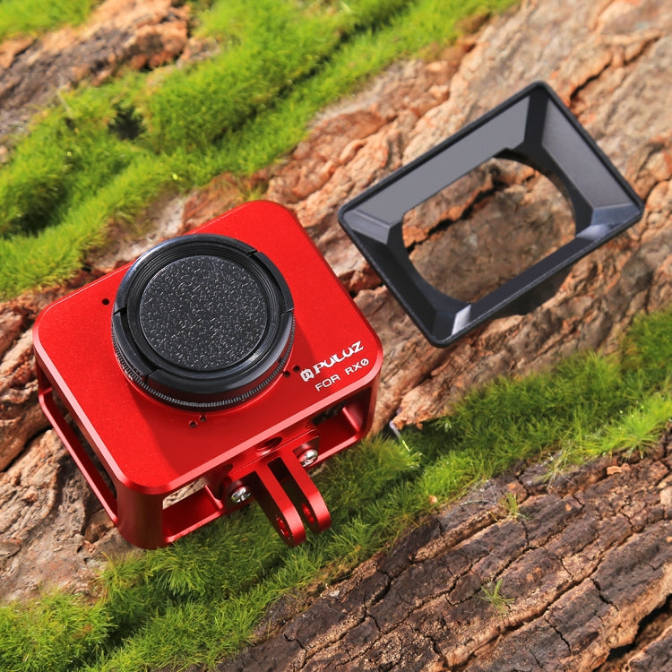 PULUZ for Sony RX0 Aluminum Alloy Protective Cage + 37mm UV Filter Lens + Lens Sunshade with Screws and Screwdrivers(Red) - Metal Cases by PULUZ | Online Shopping South Africa | PMC TechLife | Buy Now Pay Later Mobicred