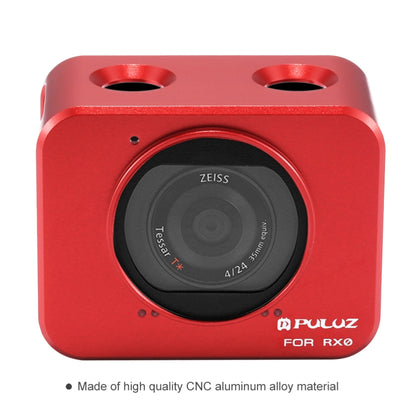 PULUZ for Sony RX0 Aluminum Alloy Protective Cage + 37mm UV Filter Lens + Lens Sunshade with Screws and Screwdrivers(Red) - Metal Cases by PULUZ | Online Shopping South Africa | PMC Jewellery | Buy Now Pay Later Mobicred