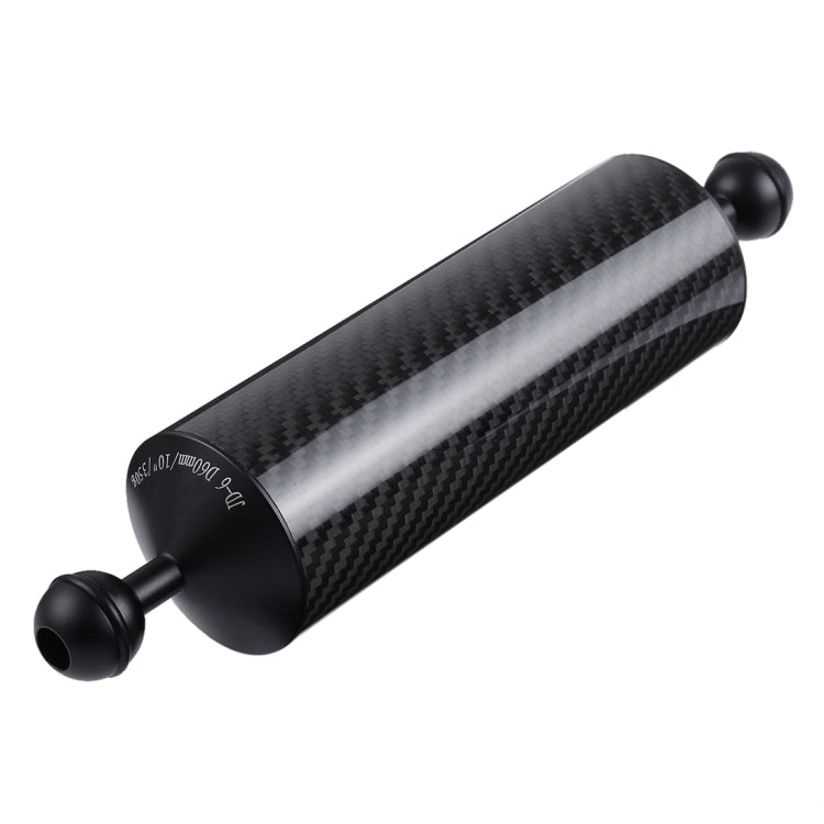 PULUZ 10.82 inch 27.5cm Length 60mm Diameter Dual Balls Carbon Fiber Floating Arm, Ball Diameter: 25mm, Buoyancy: 350g - free shipping - PMC TechLife - Order now!