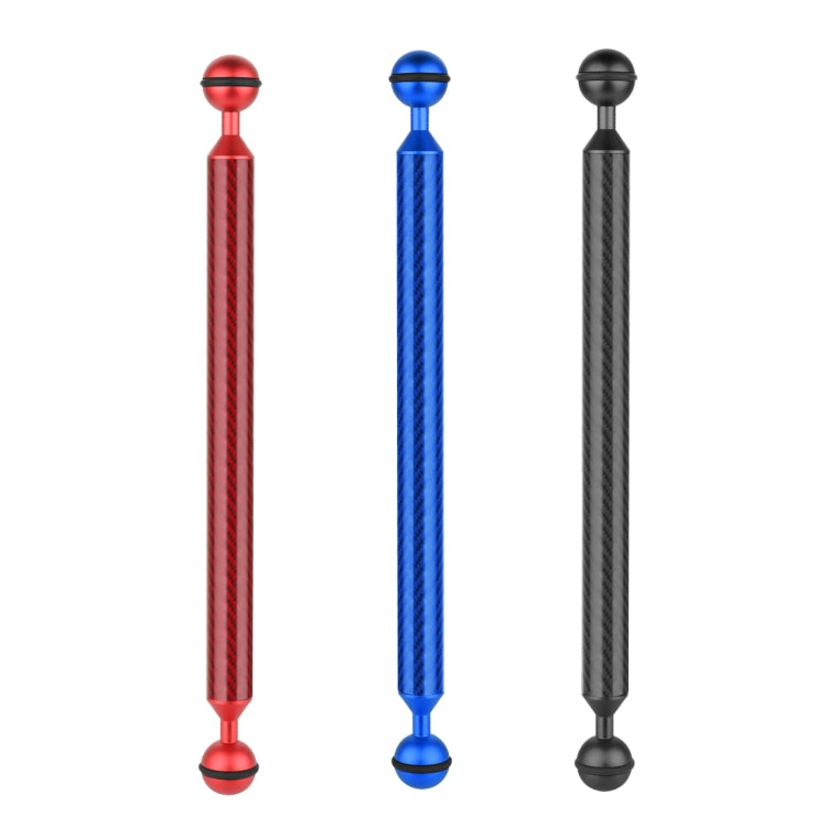 PULUZ  12 inch 30.4cm Length 20.8mm Diameter Dual Balls Carbon Fiber Floating Arm, Ball Diameter: 25mm(Black) - free shipping - PMC TechLife - Order now!
