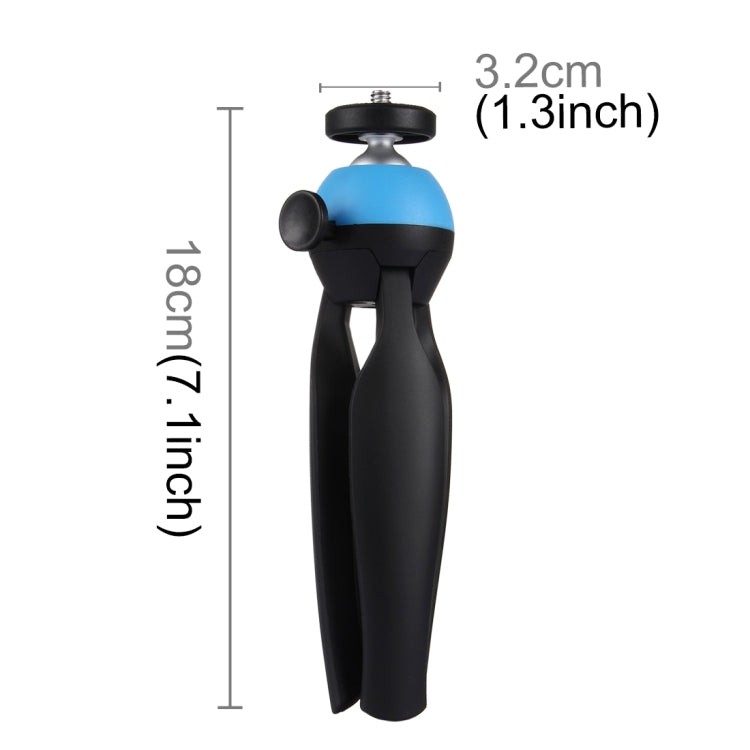 PULUZ Pocket Mini Tripod Mount with 360 Degree Ball Head & Phone Clamp for Smartphones(Blue) - Tripods by PULUZ | Online Shopping South Africa | PMC Jewellery | Buy Now Pay Later Mobicred