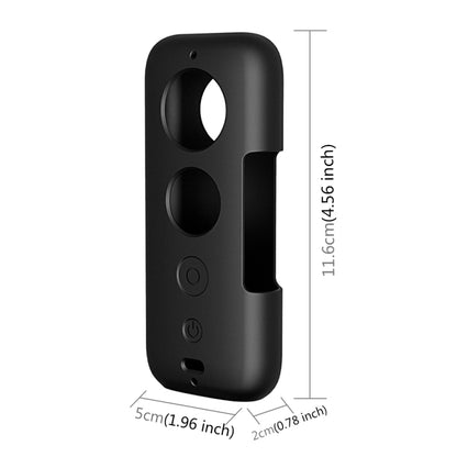 PULUZ Silicone Protective Case with Lens Cover for Insta360 ONE X(Black) - Case & Bags by PULUZ | Online Shopping South Africa | PMC Jewellery | Buy Now Pay Later Mobicred