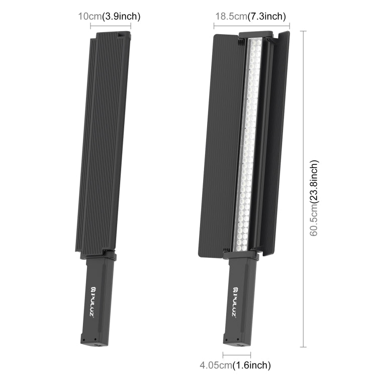 PULUZ 72 LEDs Photo Handheld Stick Light Full Color RGB Fill Light with Barndoor - free shipping - PMC TechLife - Order now!