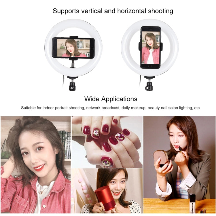 PULUZ 7.9 inch 20cm USB 3 Modes Dimmable Dual Color Temperature LED Curved Light Ring Vlogging Selfie Photography Video Lights with Phone Clamp(Black) - Ring Light by PULUZ | Online Shopping South Africa | PMC TechLife | Buy Now Pay Later Mobicred