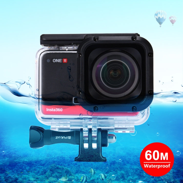 PULUZ 60m Underwater Depth Diving Case Waterproof Camera Housing for Insta360 ONE R 1.0 inch Edition(Transparent) - Case & Bags by PULUZ | Online Shopping South Africa | PMC Jewellery | Buy Now Pay Later Mobicred