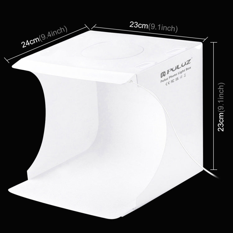 PULUZ 20cm Folding Portable 550LM Light Photo Lighting Studio Shooting Tent Box Kit with 6 Colors Backdrops (Black, White, Yellow, Red, Green, Blue), Unfold Size: 24cm x 23cm x 23cm -  by PULUZ | Online Shopping South Africa | PMC TechLife | Buy Now Pay Later Mobicred