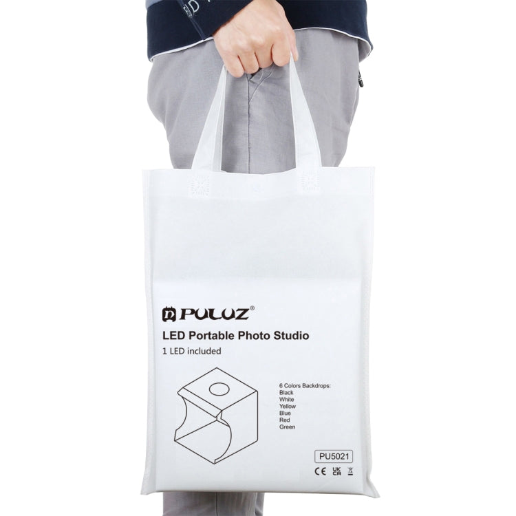 PULUZ 20cm Folding Portable 550LM Light Photo Lighting Studio Shooting Tent Box Kit with 6 Colors Backdrops (Black, White, Yellow, Red, Green, Blue), Unfold Size: 24cm x 23cm x 23cm -  by PULUZ | Online Shopping South Africa | PMC TechLife | Buy Now Pay Later Mobicred