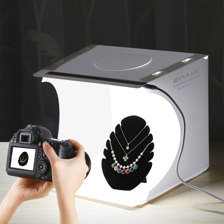 PULUZ 20cm Folding Portable 550LM Light Photo Lighting Studio Shooting Tent Box Kit with 6 Colors Backdrops (Black, White, Yellow, Red, Green, Blue), Unfold Size: 24cm x 23cm x 23cm -  by PULUZ | Online Shopping South Africa | PMC TechLife | Buy Now Pay Later Mobicred