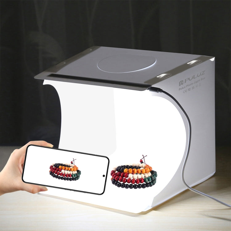 PULUZ 20cm Folding Portable 550LM Light Photo Lighting Studio Shooting Tent Box Kit with 6 Colors Backdrops (Black, White, Yellow, Red, Green, Blue), Unfold Size: 24cm x 23cm x 23cm -  by PULUZ | Online Shopping South Africa | PMC TechLife | Buy Now Pay Later Mobicred