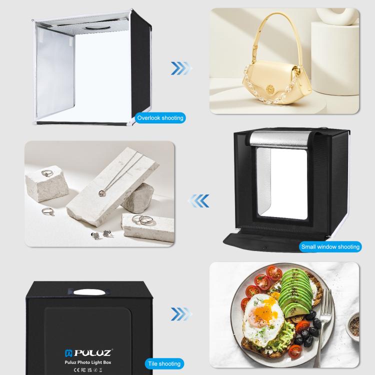 PULUZ 40cm Folding Portable White Light Dimmable Photo Lighting Studio Shooting Tent Box Kit with 6 Colors (Black, Orange, White, Red, Green, Blue) Backdrops(UK Plug) - free shipping - PMC TechLife - Order now!